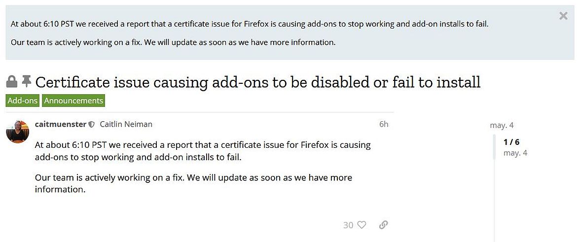 2019-05-04-firefox-certificate-issue-add-ons-are-not-working-and-will-fail-to-install